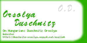 orsolya duschnitz business card